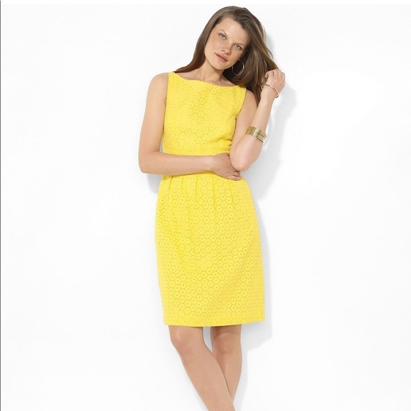 Lauren Ralph Lauren Dresses & Skirts - Lauren Ralph Lauren Dress Sleeveless Eyelet Sheath
